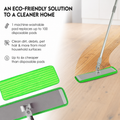 CleanGlide Microfiber 18" Flat Mop + 4 Microfiber Reusable Pads