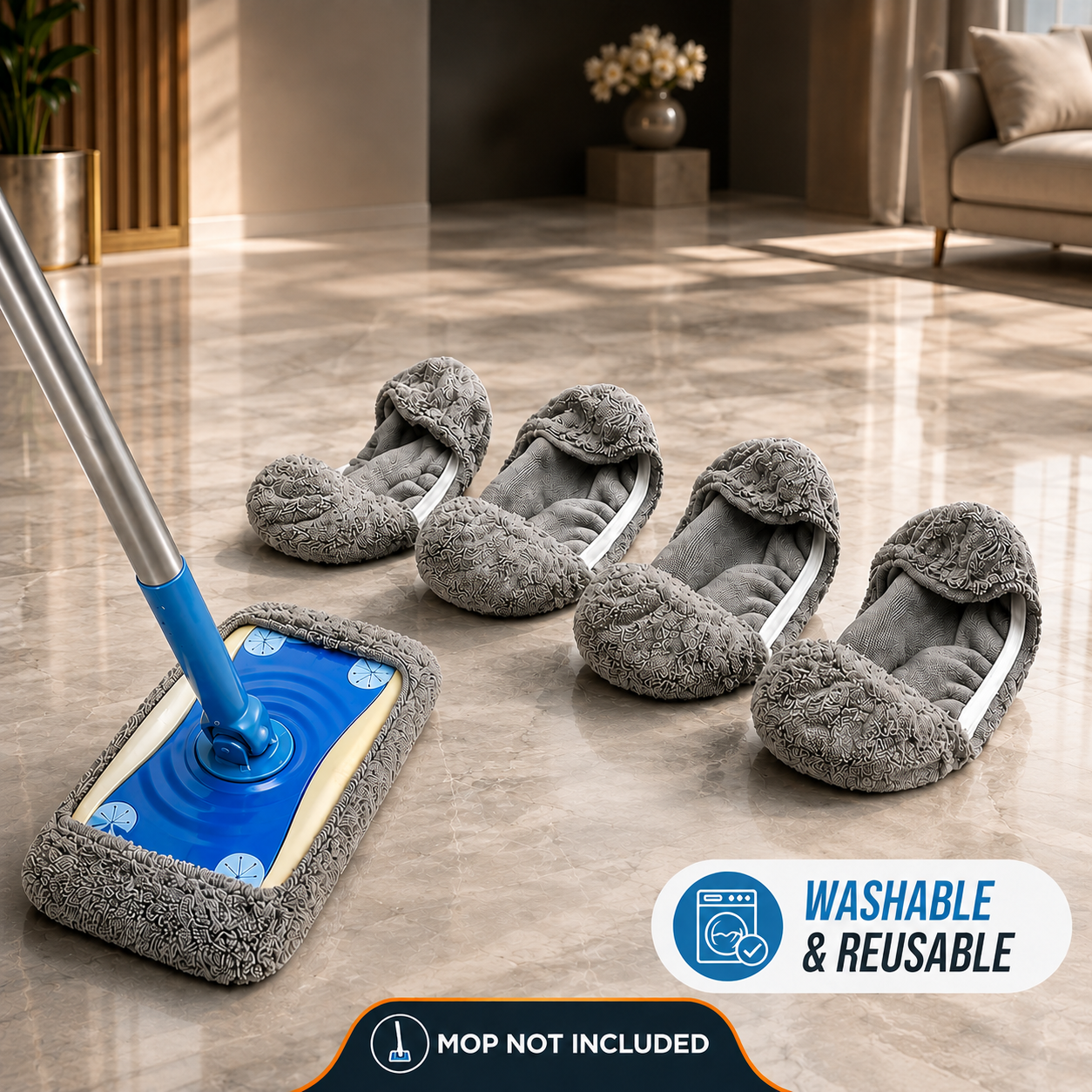 Reusable Mop Covers – 4 Pack