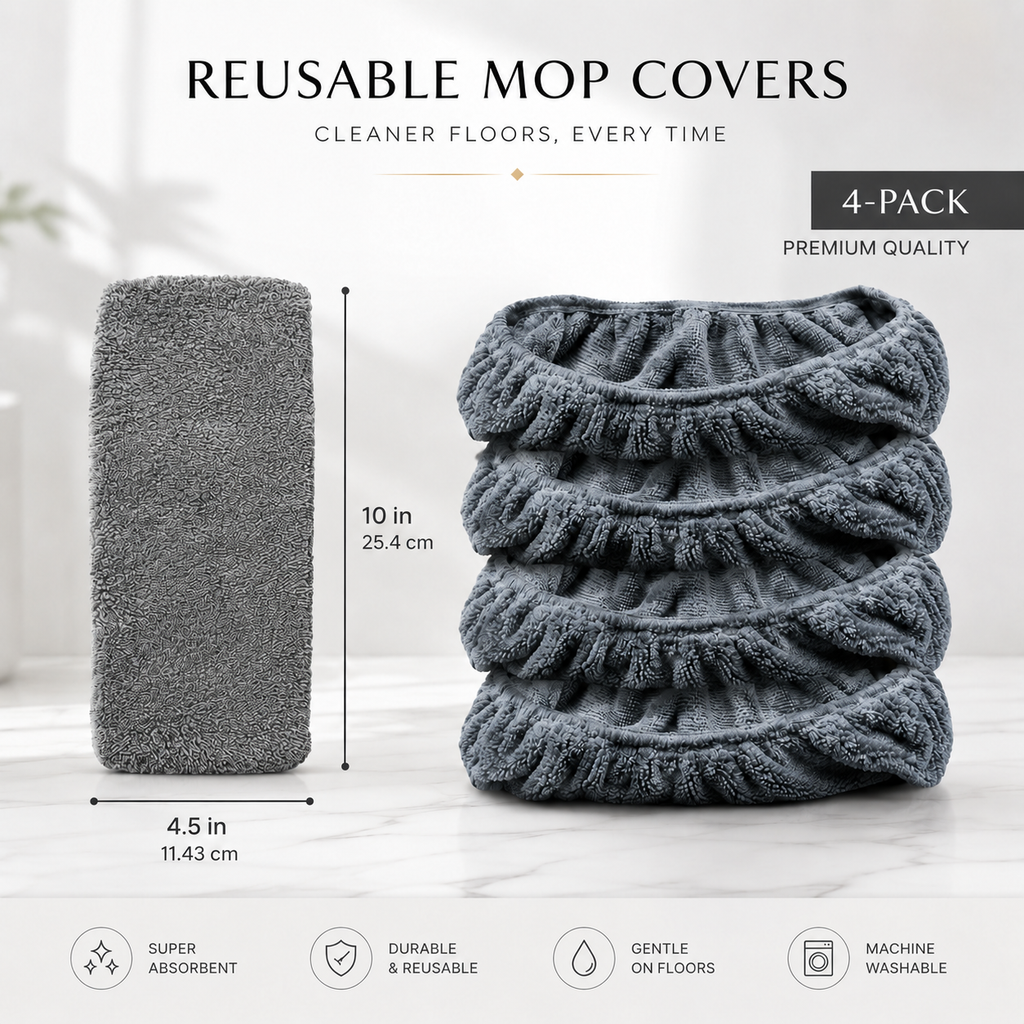 Reusable Mop Covers – 4 Pack
