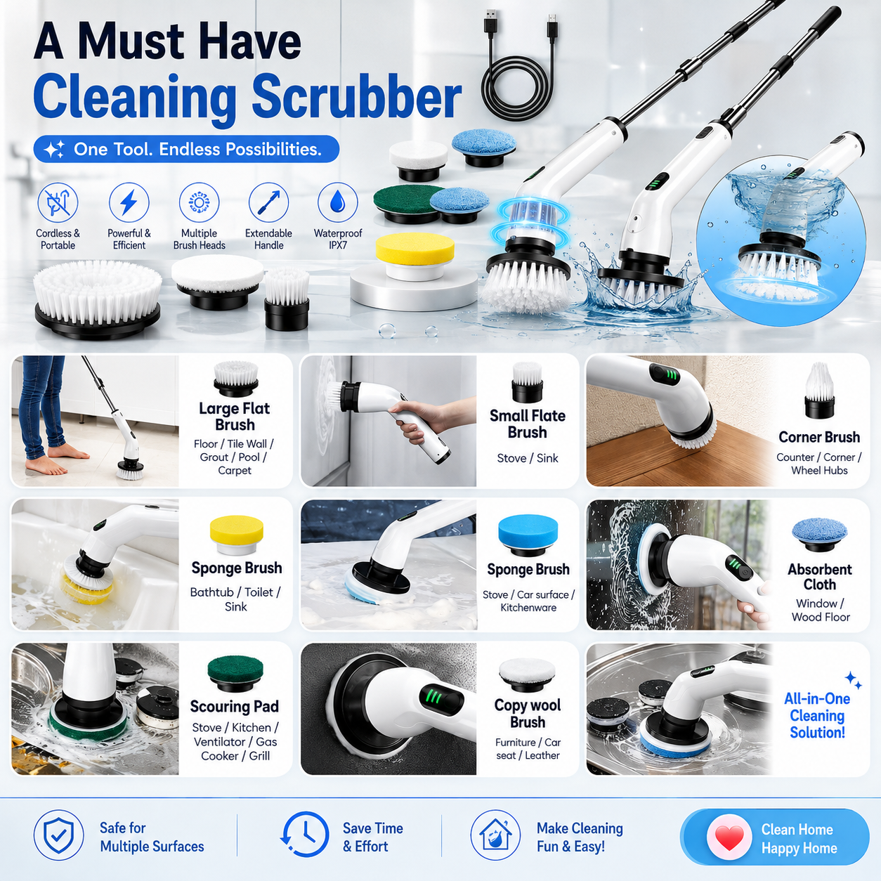 The Cordless Electric Scrubber